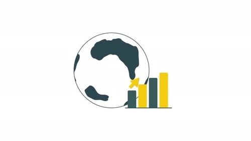 4k Animated Global Economy Growth Concept Video