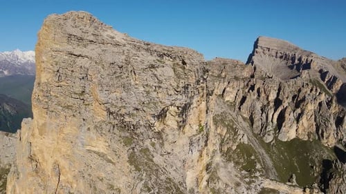 Stunning Aerial View of the Rugged Lykoran Ridge with Its Steep Vertical Walls