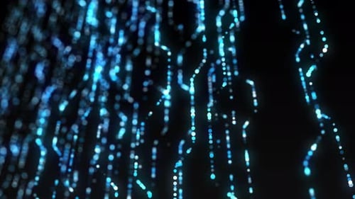 Dynamic Abstract Blue Particle Data Flow Background