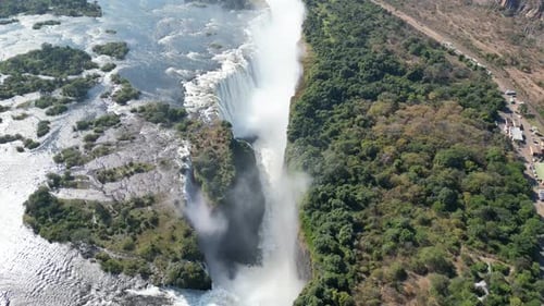 Aerial View of Victoria Falls, Zimbabwe