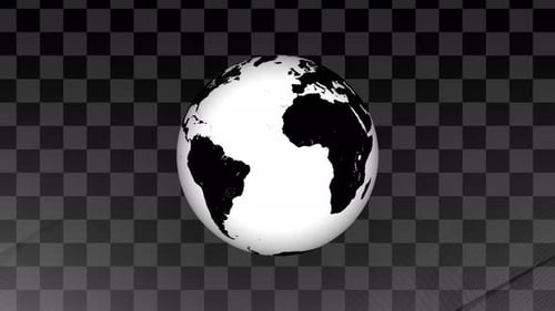 Earth Planet And Alpha Channel. 2062