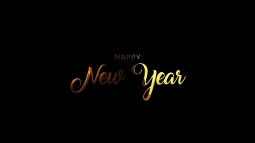 Happy New Year Golden Animation