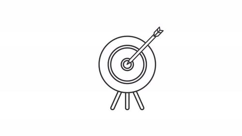 outline of target icon animation motion graphic video