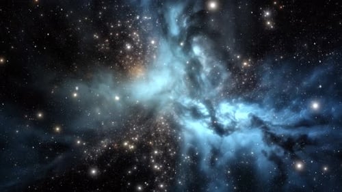 Vibrant Cosmic Nebula and Stars Animated Background