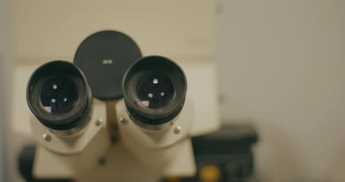 Microscope close-up used in science and medical research