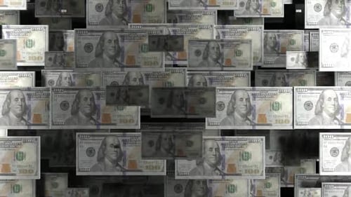 One hundred Dollar Loop Animation