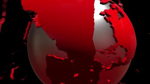 Animación 3D Globe Loop para noticias de fondo