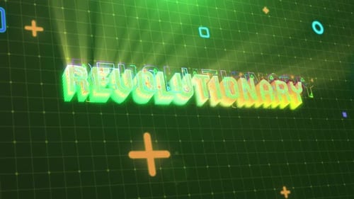 Futuristic Digital Grid Glitch Text Reveal Opener