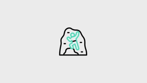 Rock Climbing Animated Icon V3