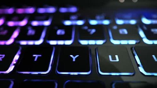 die RBG Hintergrundbeleuchtung für Laptop-Tastatur