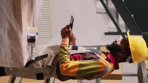 Vertical Video Team of Workers Analyzing Logistics