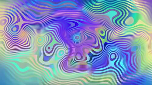 Fluid Iridescent Wavy Abstract Background Loop