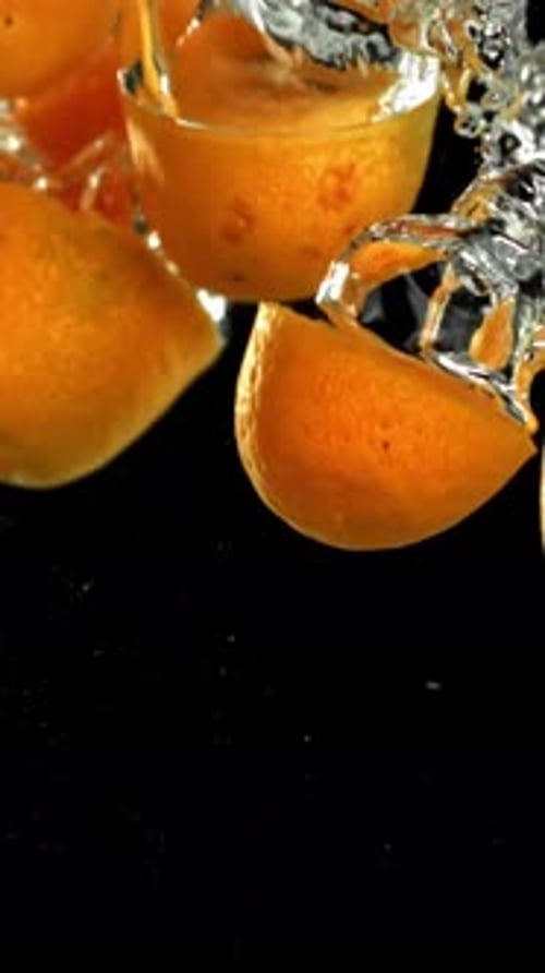 Super Slow Motion Fresh Kumquat Filmed on a Highspeed Camera at 1000 Fps