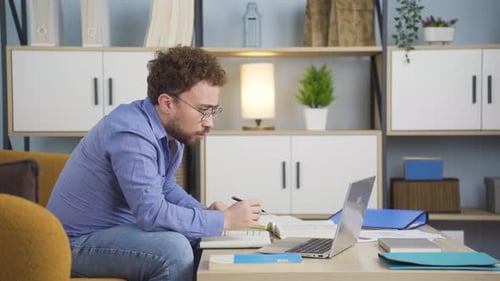 University student studying.