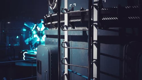 Exploring a Cutting Edge Laboratory with Advanced Technology at Night