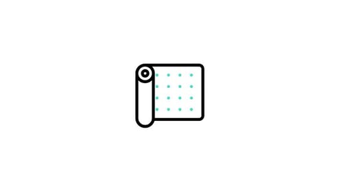 Minimalist Line Icon Reveals Pattern on Material Roll