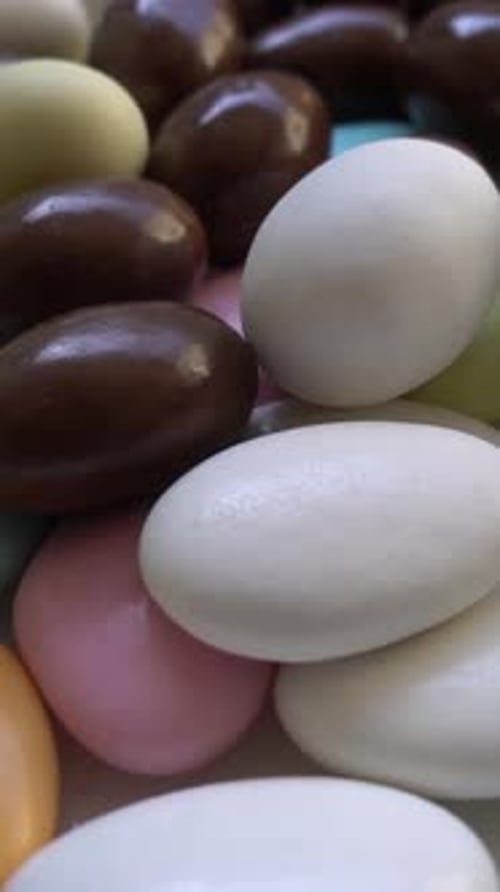 Different Types of Almonds as Background