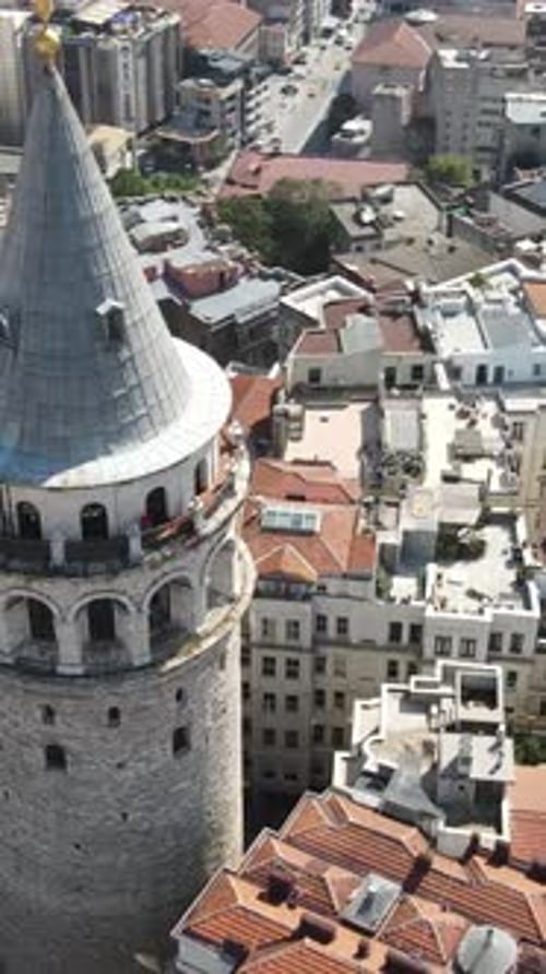 Aerial View Galata Tower