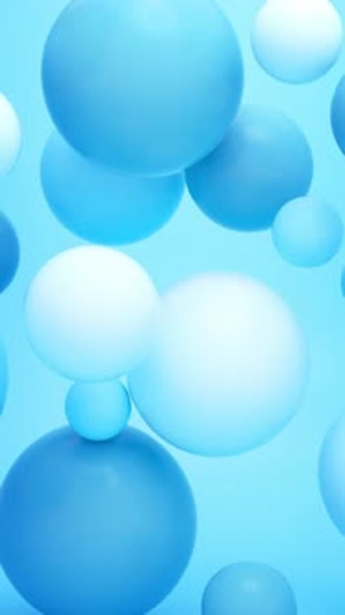 Animation en boucle 4k de boules flottantes colorées