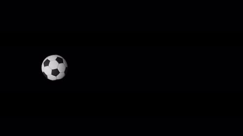 Rotierender Fußball auf Alpha