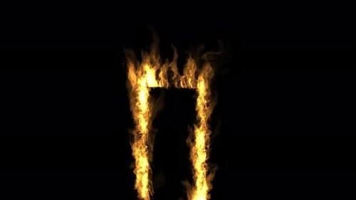 Brennende Türflamme