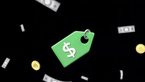 Price Tag Hd Green Color with Alpha