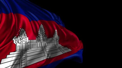 Realistic Waving Flag of Cambodia Animation