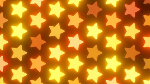 Glowing Golden Stars Festive Background Loop