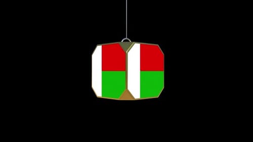 Transparenter Hintergrund mit Flagge Madagaskars