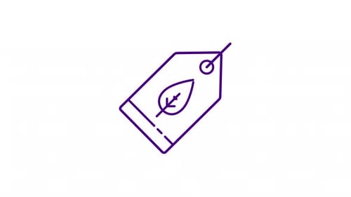 icono de etiqueta ecológica animada