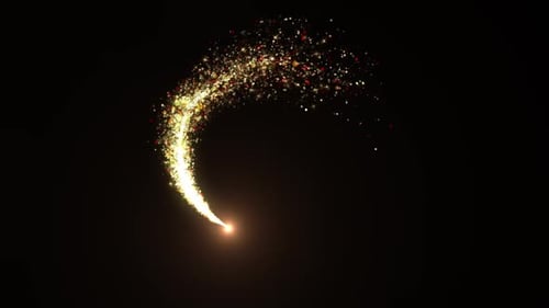 Sparkling Golden Particles Trail Animation