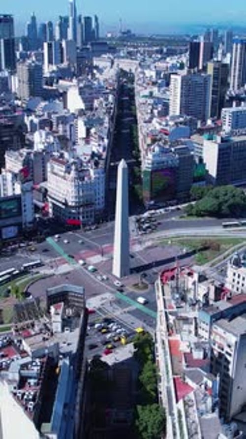 Buenos Aires Skyline at Buenos Aires in Argentina. Downtown Scene.