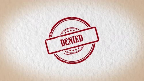Denied Red Grunge Rubber Stamp Animation