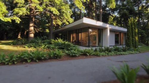 Modern Architecture Surrounded by Lush Greenery