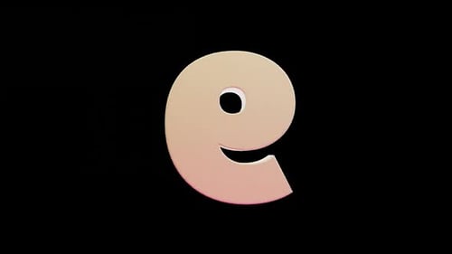 Modern Volumetric 3D Number 9 Rotation Animation