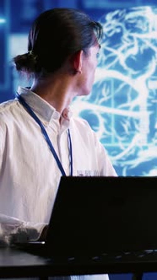 Vertical Video Inspector Overseeing AI Systems