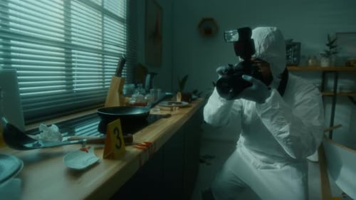 Forensic Photographer Documents Crime Scene Evidence