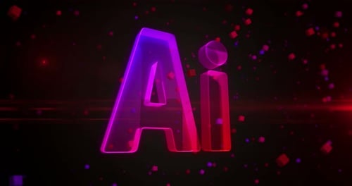 Artificial intelligence AI symbol loop digital concept