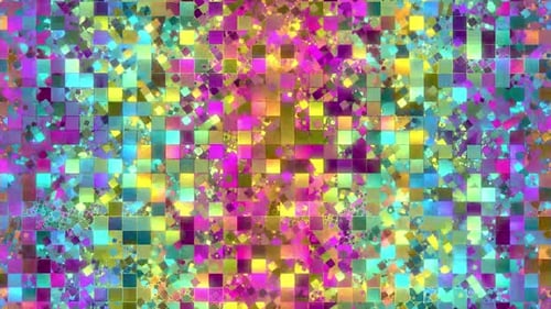 Animation de mouvement d'arrière-plan, carrés rotatifs en 3D. 4 K