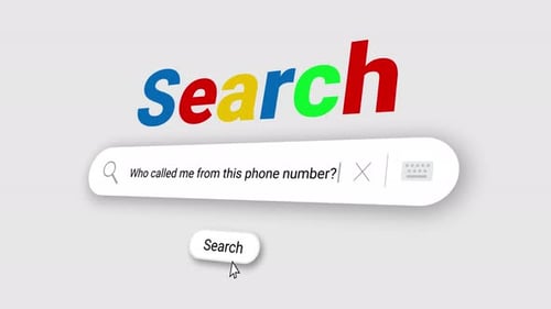 Who called me from this number? in Search Bar and click on search