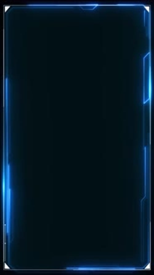 High tech screen digital hologram window box border frame scifi screen. panel Virtual reality displa