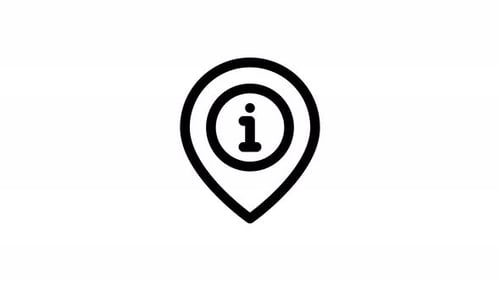 Pulsing Information Location Pin Icon Animation