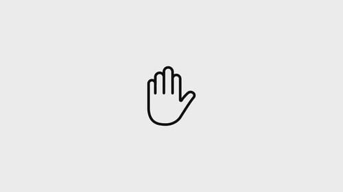 Minimalist Line Art Hand Reveal Animation