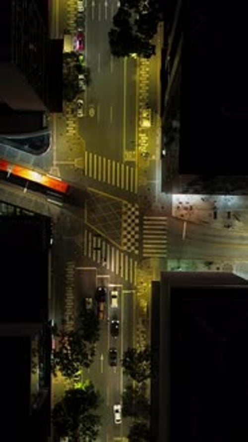 Curitiba Night Street Scene Downtown Atmosphere Curitiba