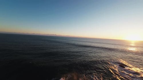FPV Drone Flight Above Reynisfjara Beach