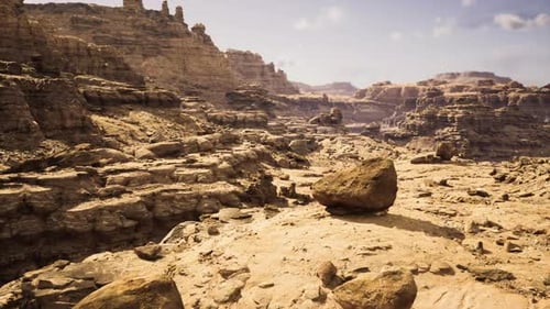 Cinematic Desert Canyon Flythrough Landscape