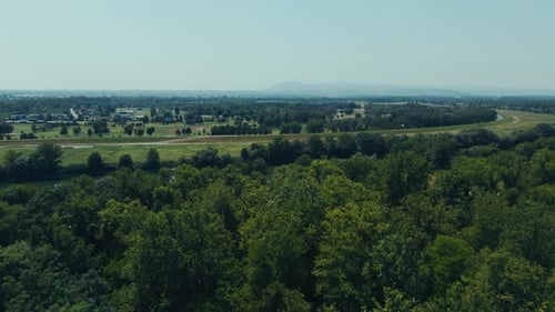 serene curve of a summer river
