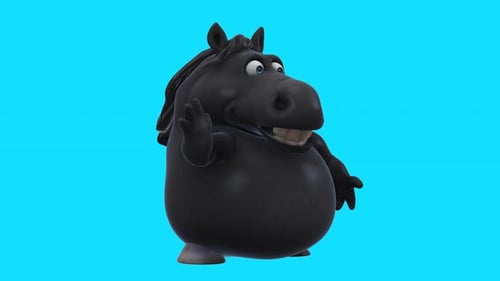 Fun 3D cartoon horse (with alpha channel included)
