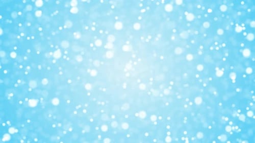 Light Blue Abstract Bokeh Particles Falling Background