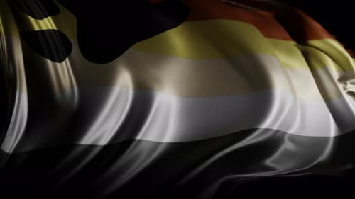 Bear Brotherhood Pride Flag Waving Realistic Animation